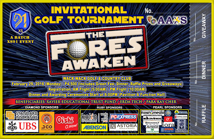 “THE FORES AWAKEN” XS91 Invitational Golf Tournament